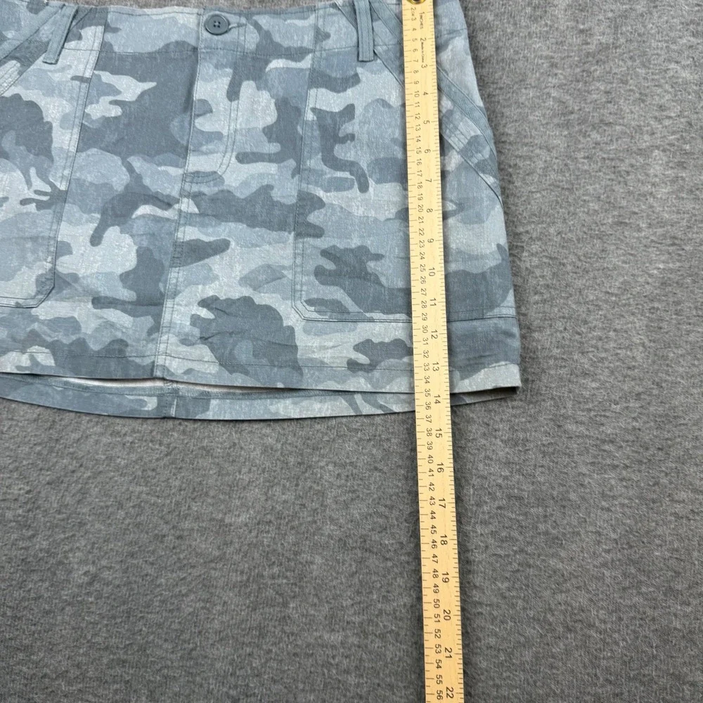 Wild Fable Camo Mini Skirt Womens L Grey Blue Cargo Utility Cotton Stretch - Picture 5 of 8
